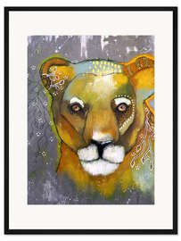 Gerahmter Kunstdruck Königin der Löwen