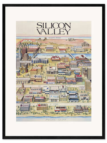 Gerahmter Kunstdruck Silicon Valley