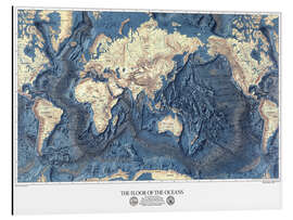 Magnettafel Relief des Meeresbodens (Englisch)