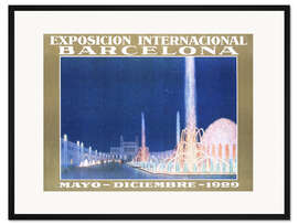 Gerahmter Kunstdruck Exposicion International Barcelona 1929