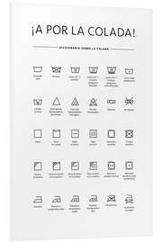 Foam board print Washing and Care Symbols (Spanish)