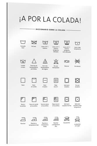 Gallery print Washing and care symbols (Spanish)