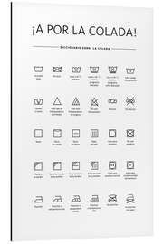 Magnettafel Wasch- &amp; Pflegesymbole (spanisch)