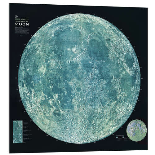 Foam board print Map of the Moon