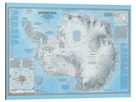 Magnettafel Antarktis-Karte (Englisch)