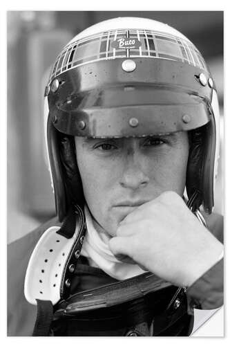 Wandsticker Jackie Stewart, Helmporträt, Nürburging 1966