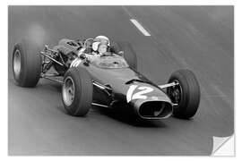 Selvklebende plakat Jackie Stewart, BRM P261, French Grand Prix, Clermont-Ferrand 1965