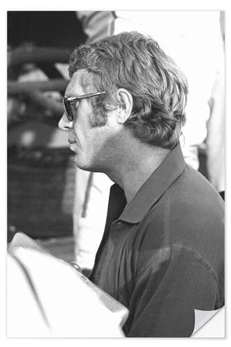 Wandsticker Steve McQueen, Circuit de la Sarthe, France 1970