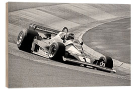 Wood print Niki Lauda, Ferrari 312T2, German Grand Prix, Nurburgring 1976