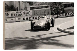 Holzbild Juan Manuel Fangio, Maserati 250F, Großer Preis von Monaco, 1957