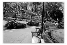 Poster Gregory leads Fangio both in the Maserati 250F, 1957 Monaco Grand Prix