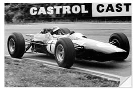 Selvklebende plakat Jim Clark 1st position, 1964 British Grand Prix