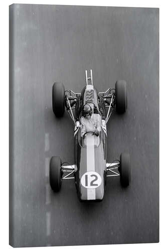 Leinwandbild Jim Clark, Lotus 25 Climax, Großer Preis von Monaco, 1964