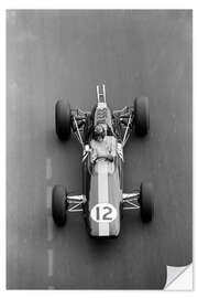 Sticker mural Jim Clark, Lotus 25 Climax, Monaco Grand Prix, 1964