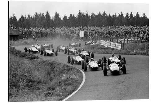 Quadro em plexi-alumínio Bandini leads Clark and Gurney, German Grand Prix, Nurburgring 1964