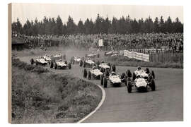 Wood print Bandini leads Clark and Gurney, German Grand Prix, Nurburgring 1964