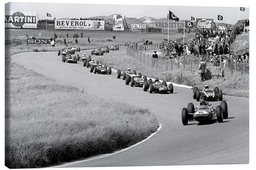 Tableau sur toile Jim Clark heads the field, Dutch Grand Prix, Zandvoort 1963