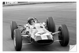 Sticker mural Jim Clark, Lotus 25 Cimax, Great Britain Grand Prix, Silverstone 1963