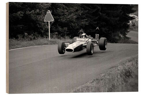 Cuadro de madera Jim Clark, Lotus 49 Ford, German Grand Prix, Nurburgring 1967