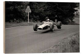 Quadro de madeira Jim Clark, Lotus 49 Ford, German Grand Prix, Nurburgring 1967