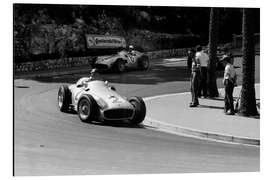 Alubild Fangio führt vor Moss, Großer Preis von Monaco 1955