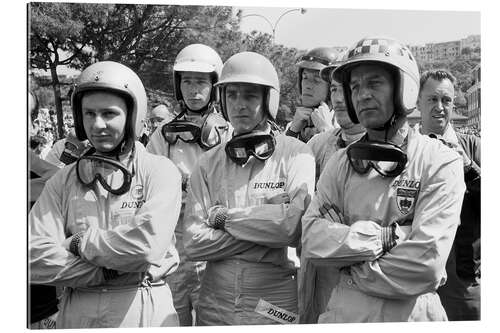 Cuadro de plexi-alu Bruce McLaren, Jim Hall, Trevor Taylor, Dan Gurney, 1963