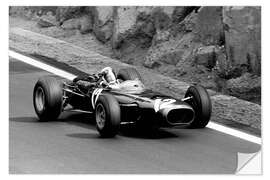 Muursticker Jackie Stewart, BRM P261, French Grand Prix, Clermont-Ferrand 1965