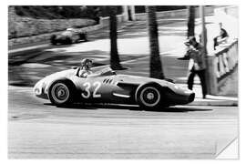 Selvklebende plakat Juan Manuel Fangio, Monaco Grand Prix, Monte Carlo 1957