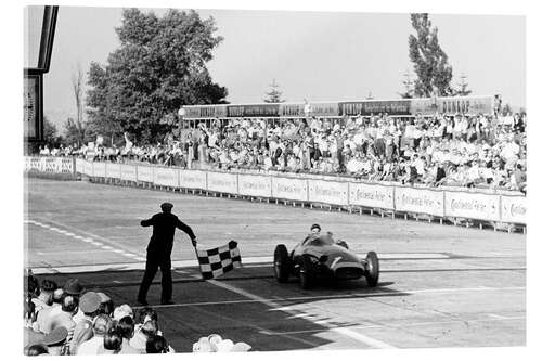 Acrylic print Juan Manuel Fangio in the Maserati 250F wins German GP, 1957