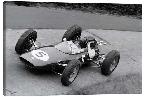 Canvas print Jim Clark, Lotus 25 Climax, Nürburgring 1962