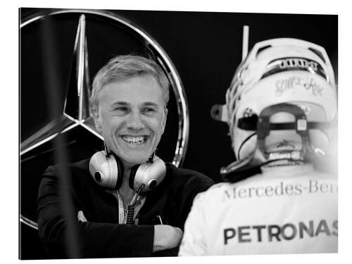 Gallery print Christoph Waltz und Lewis Hamilton, F1 World Championship, Texas, USA 2016