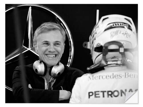 Sticker mural Christoph Waltz et Lewis Hamilton, championnat du monde de F1, Texas 2016