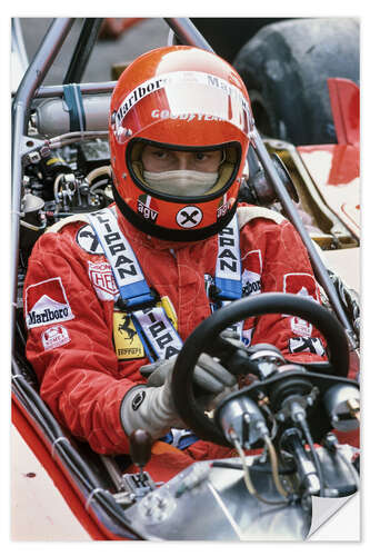 Naklejka na ścianę Niki Lauda, Ferrari 312T, Italian GP, Monza 1975