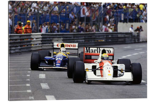 Gallery Print Ayrton Senna vor Nigel Mansell, Monte Carlo, Monaco GP 1992