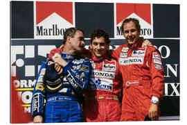 Gallery print Ayrton Senna, Nigel Mansell and Gerhard Berger, Hungarian GP 1992