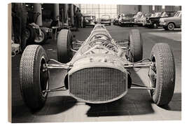 Wood print Jim Clark&#039;s Lotus 25 Climax, 1962