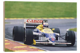 Holzbild Nigel Mansell, Williams FW11 Honda, British GP 1986