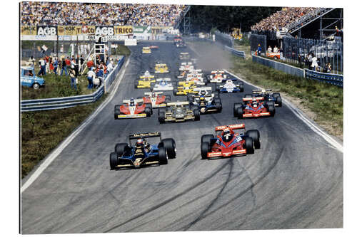 Quadro em plexi-alumínio Niki Lauda and Mario Andretti, F1 Swedish GP, 1978