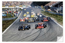 Selvklebende plakat Niki Lauda and Mario Andretti, F1 Swedish GP, 1978