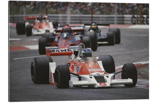 Quadro em plexi-alumínio Patrick Tambay leads Niki Lauda, F1 French GP 1978