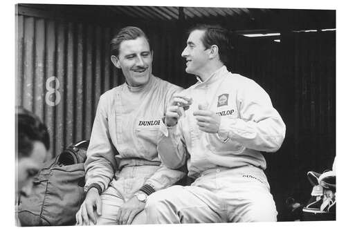 Acrylic print Graham Hill and Jackie Stewart, French GP, 1965