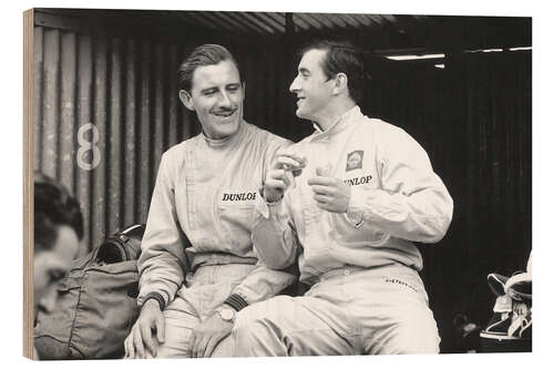 Cuadro de madera Graham Hill and Jackie Stewart, French GP, 1965