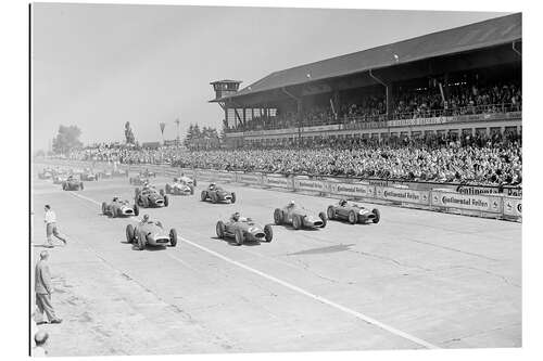 Galleritryk Juan Manuel Fangio, Mike Hawthorn, Jean Behra and Peter Collins, Nürburgring 1957