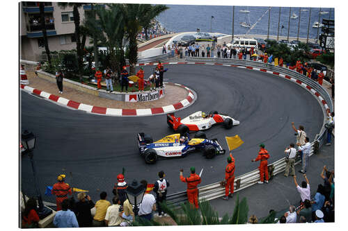 Galleritryk Salute for Ayrton Senna and Nigel Mansell on the slowing down lap, 1992