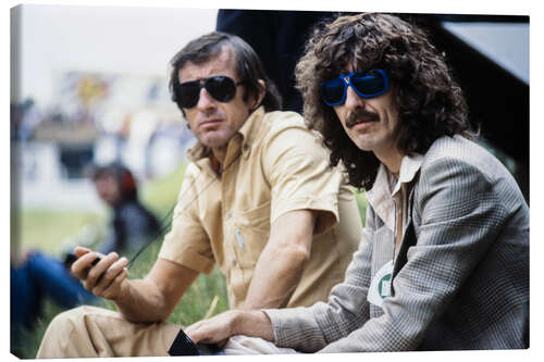 Canvas print Jackie Stewart and George Harrison, Hockenheimring 1978