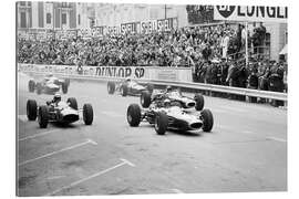 Gallery print Jack Brabham, Lorenzo Bandini and Jackie Stewart, Monaco 1965