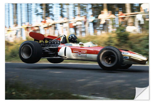 Sticker mural Graham Hill, Lotus 49B Ford, 1969