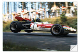 Selvklebende plakat Graham Hill, Lotus 49B Ford, 1969