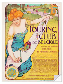 Selvklebende plakat Touring Club de Belgique 1901