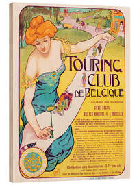 Wood print Touring Club de Belgique 1901